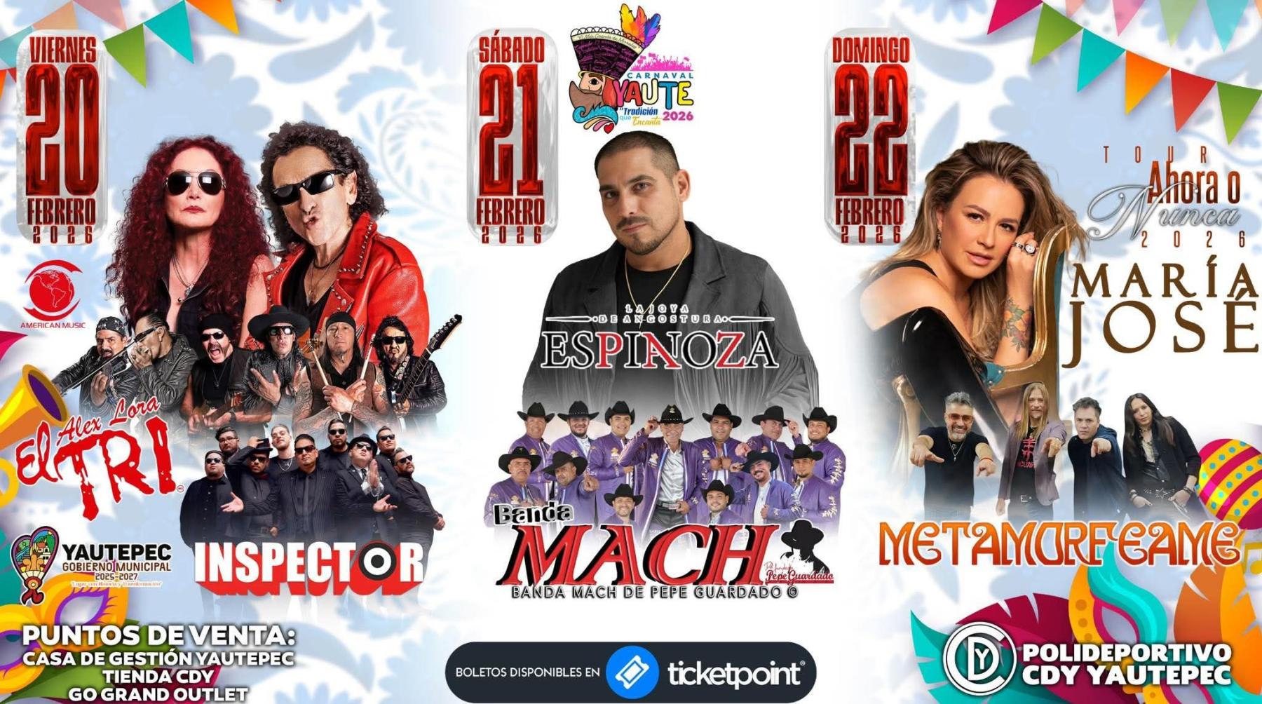 Cartelera Carnaval Yautepec 2026