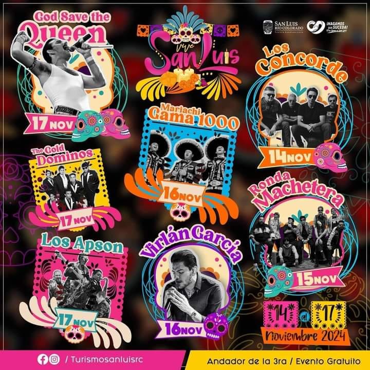 Cartelera Festival Vive San Luis 2024