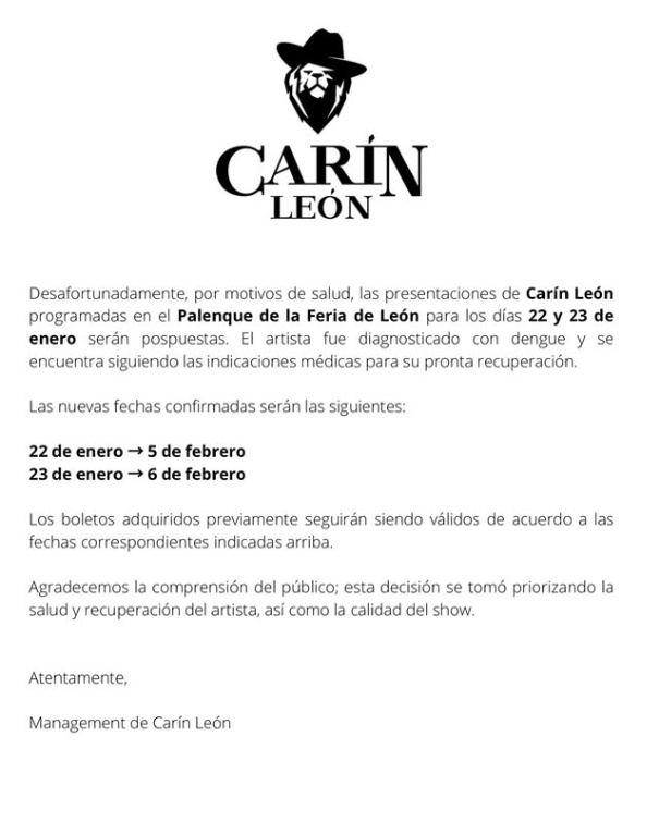 Comunicado Palenque de la Feria de León