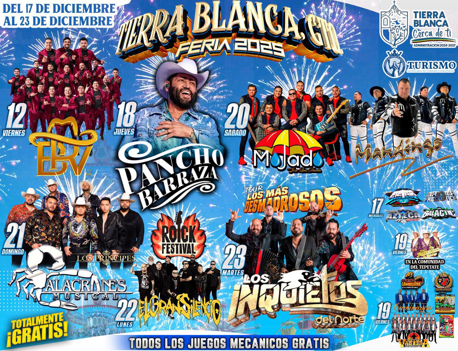 Cartelera estelar Feria Tierra Blanca Guanajuato 2025