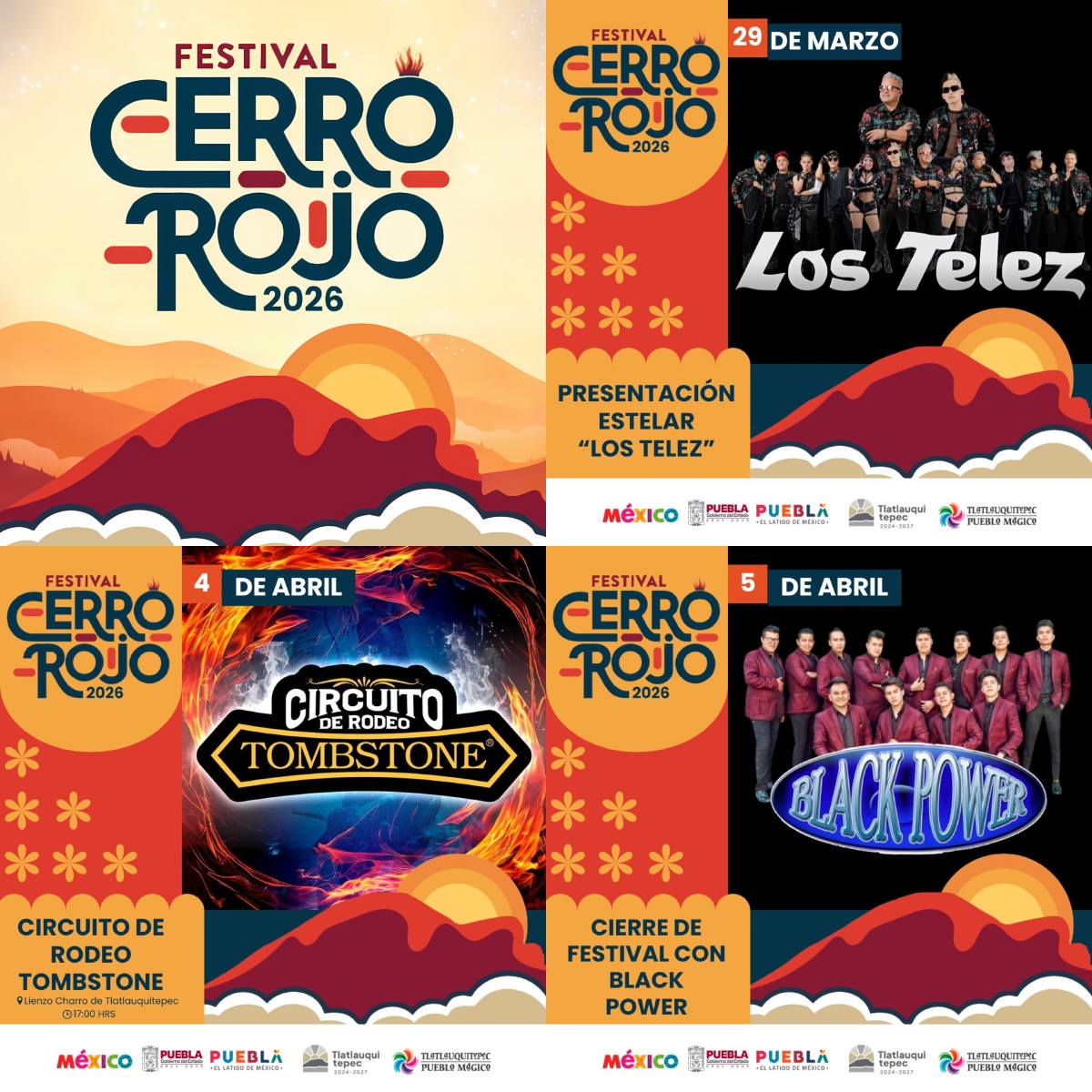 Programa Festival del Cerro Rojo Tlatlauquitepec 2026
