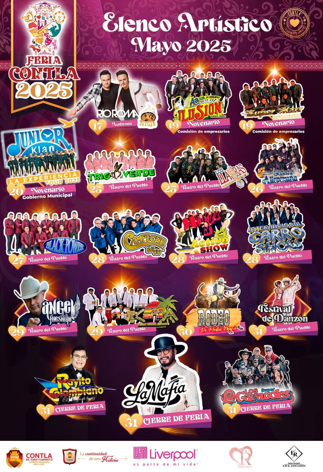 Elenco estelar - Feria Contla de Juan Cuamatzi 2025