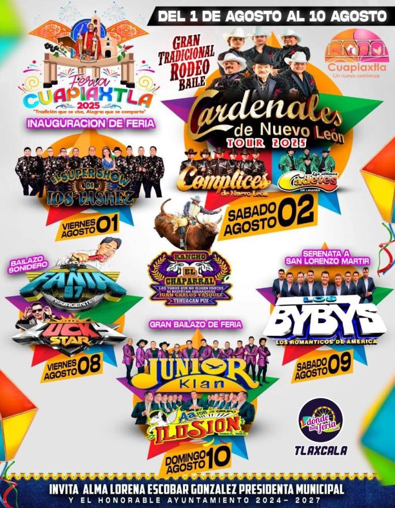 Cartelera Feria Cuapiaxtla 2025