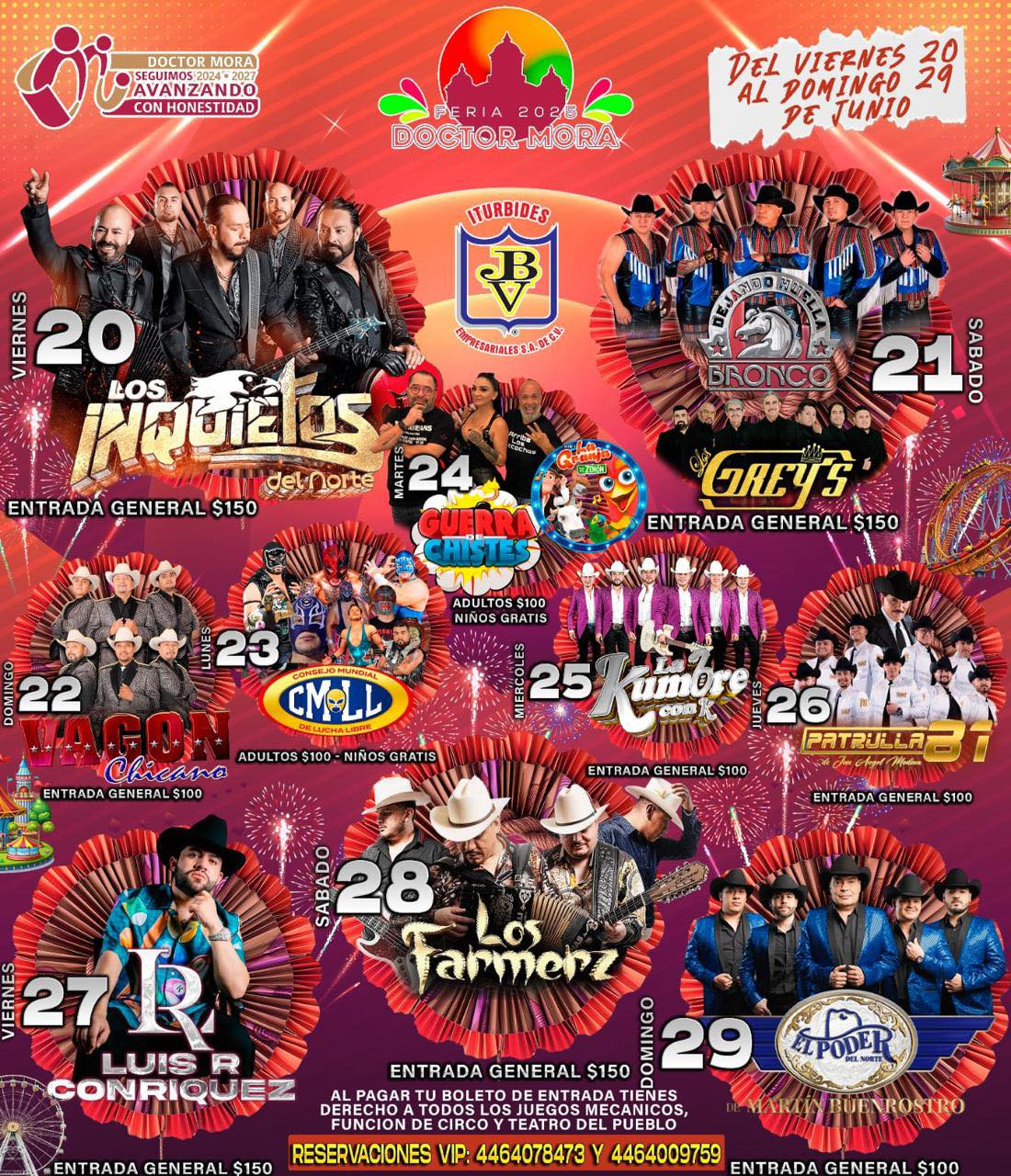 Cartelera Musical Feria Doctor Mora 2025