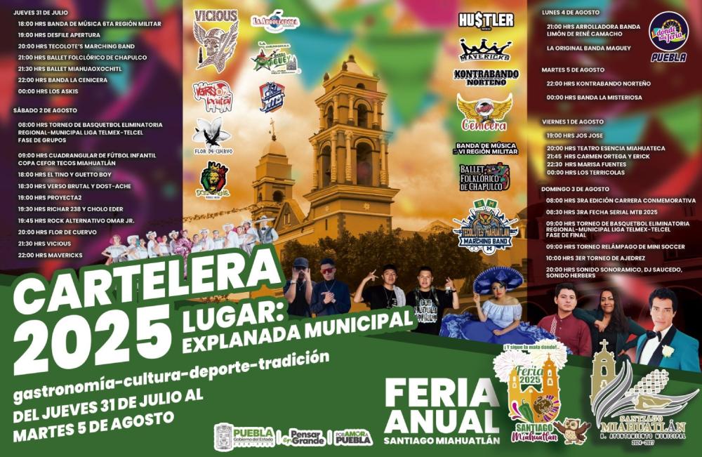 Programa completo Feria Santiago Miahuatlán 2025