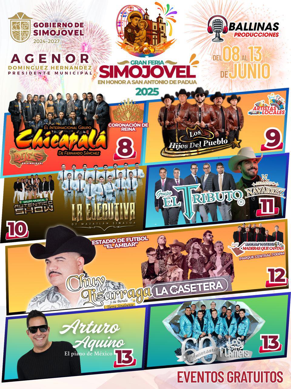 Elenco Feria Simojovel 2025