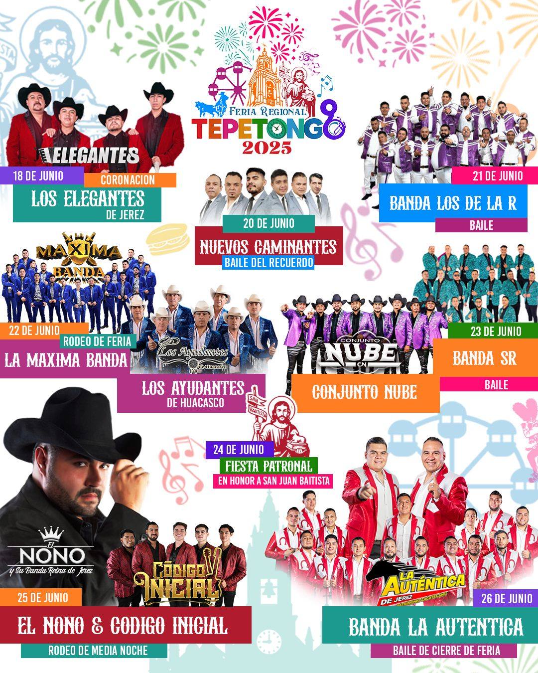 Elenco Feria Regional Tepetongo 2025