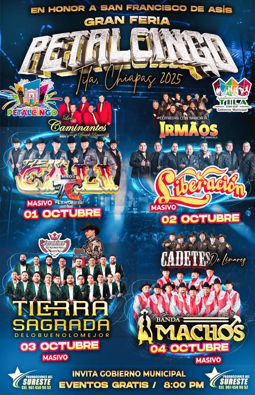 Programa de la Feria Petalcingo 2025