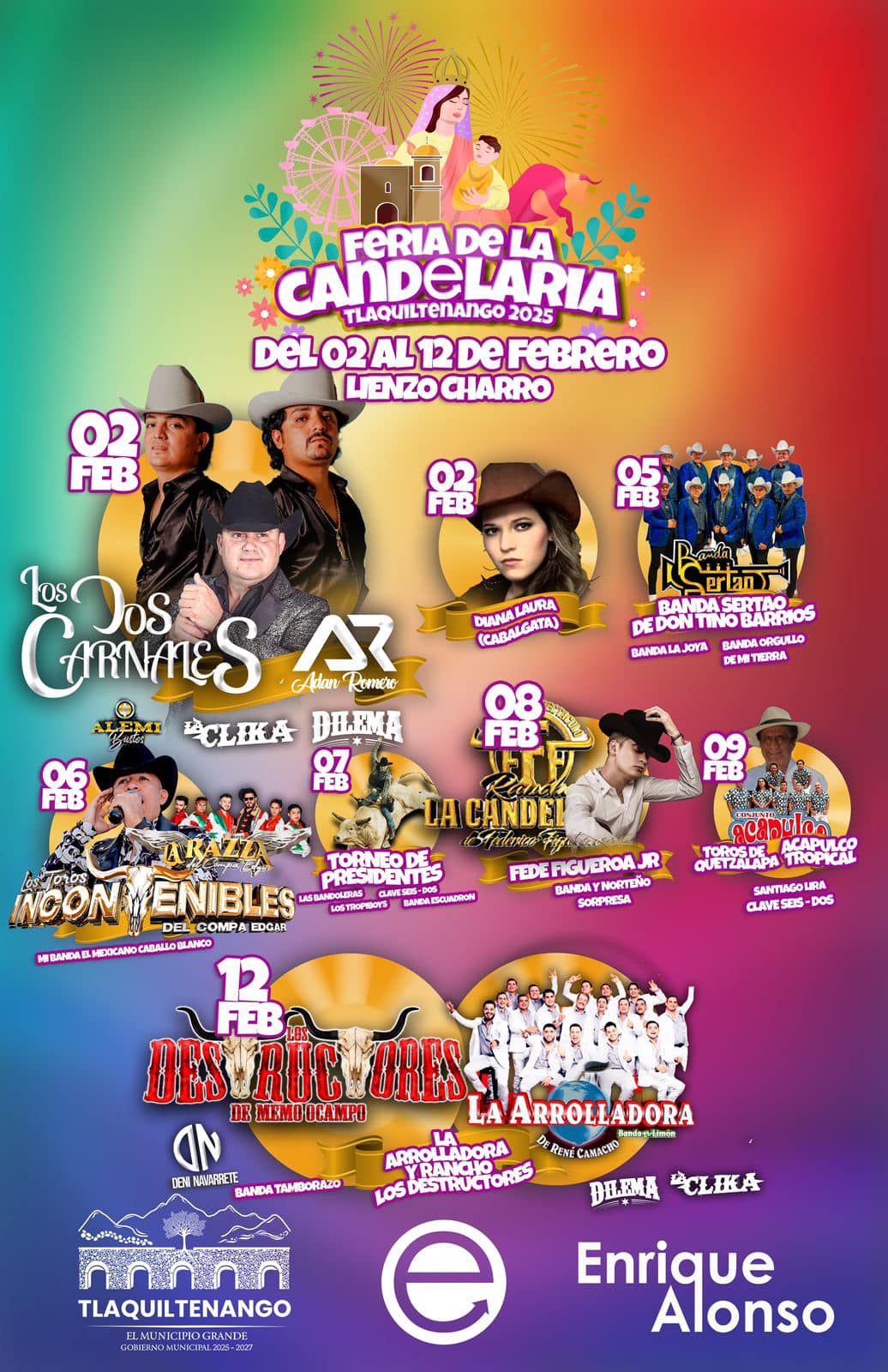 Elenco Estelar Feria de la Candelaria Tlaquiltenango 2025 (Lienzo Charro)