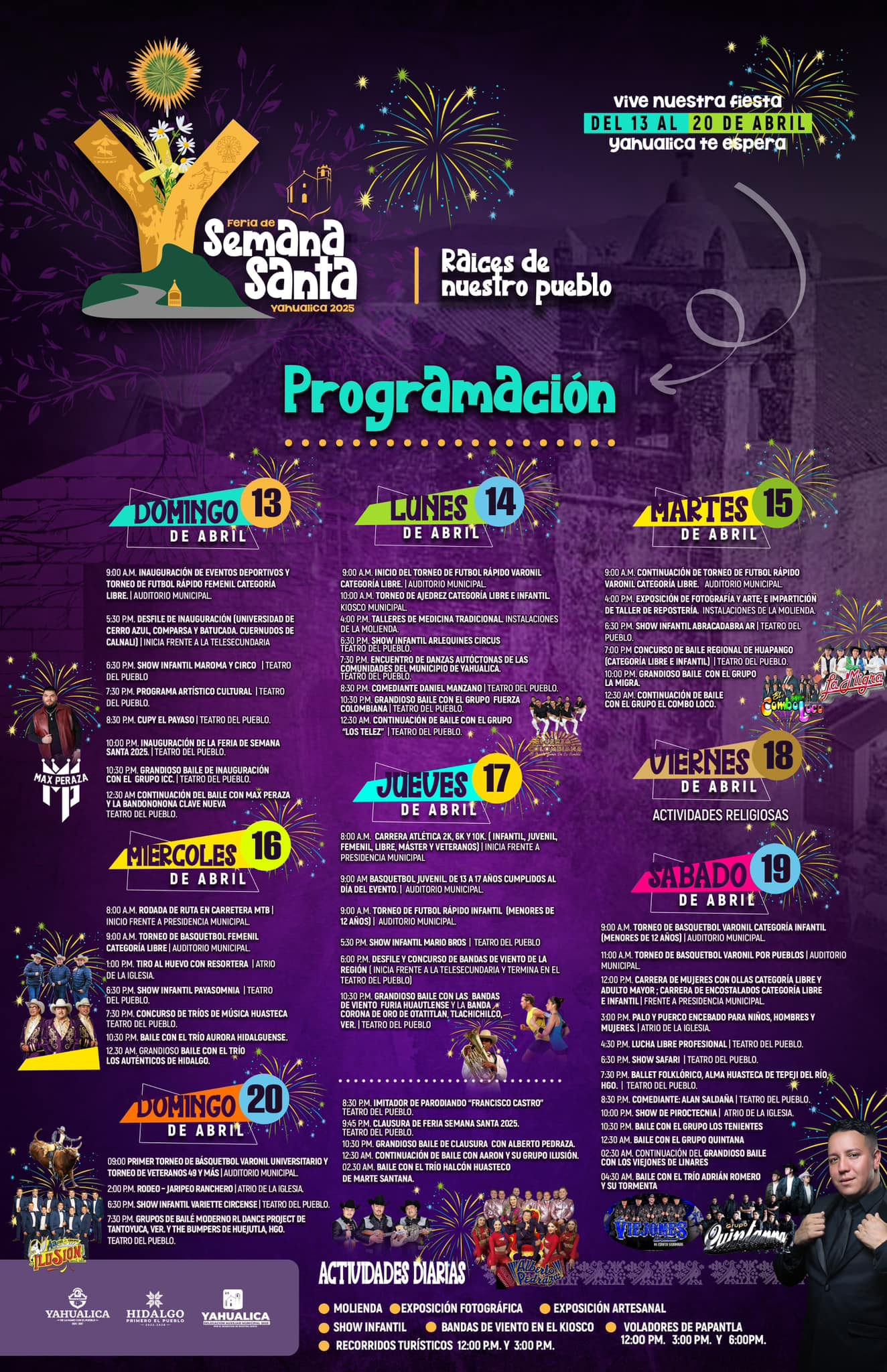 Programa Feria de Semana Santa Yahualica 2025