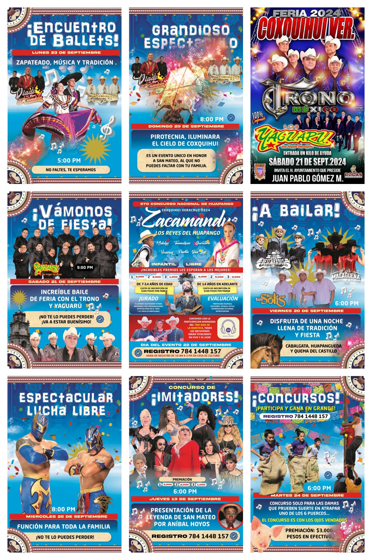 Cartelera artística - Fiesta Patronal Coxquihui 2024