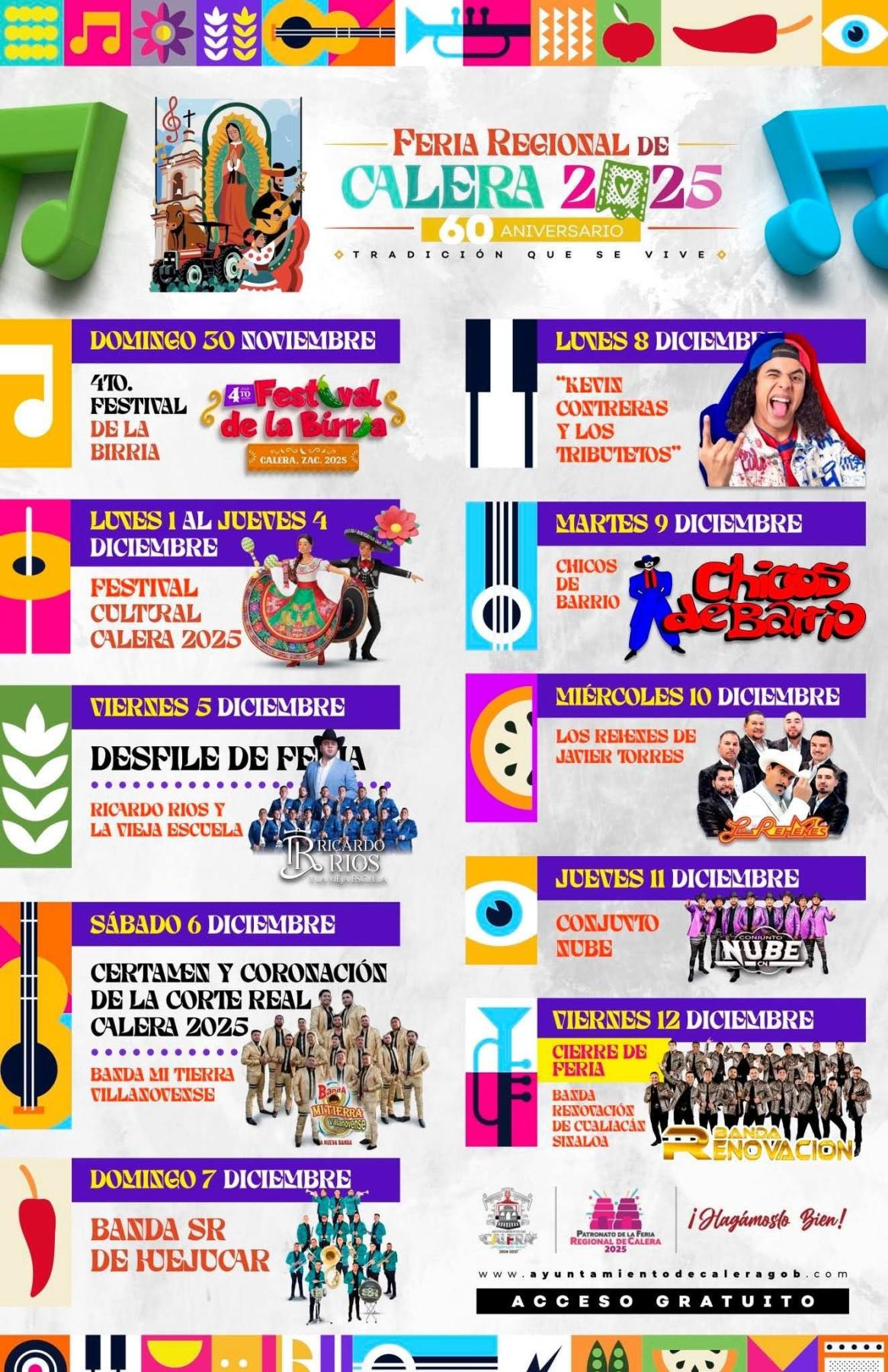 Programa Feria Regional de Calera 2025