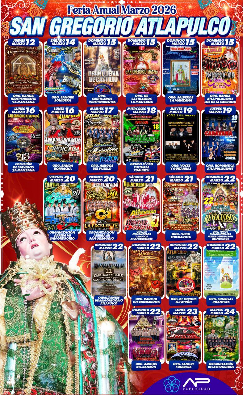 Feria San Gregorio Atlapulco 2026