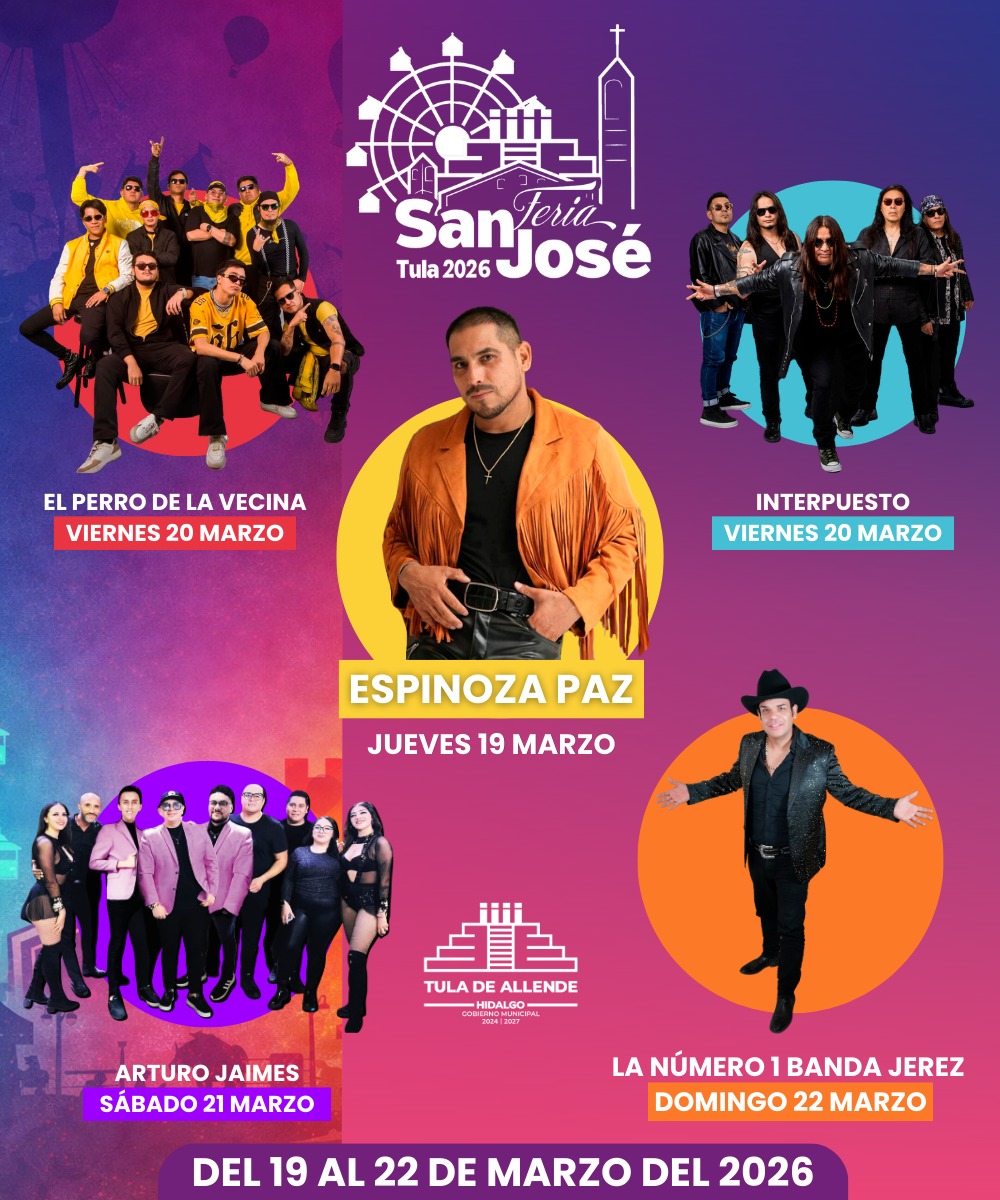Elenco artístico Feria San José Tula 2026