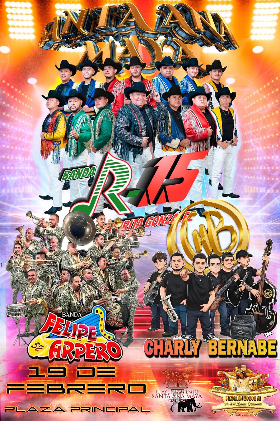 Cartelera Feria Santa Ana Maya 2026