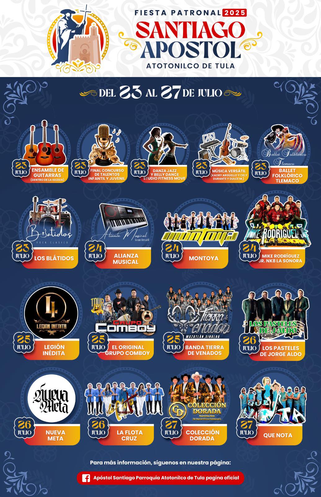 Cartelera artística - Feria Atotonilco de Tula 2025
