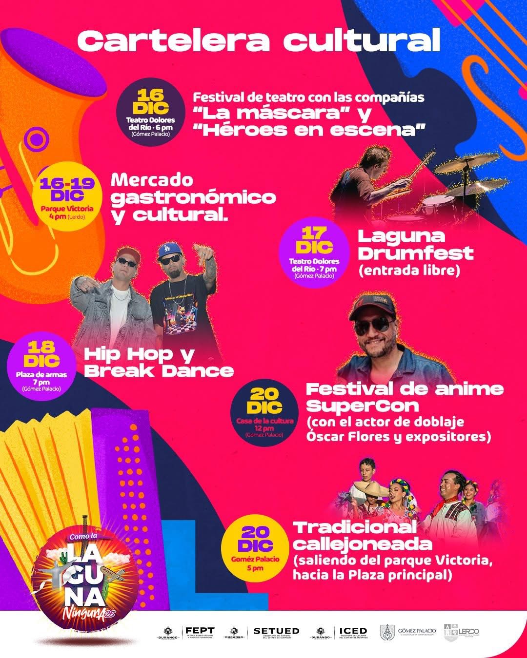 Cartelera Cultural Festival Como La Laguna Ninguna 2025