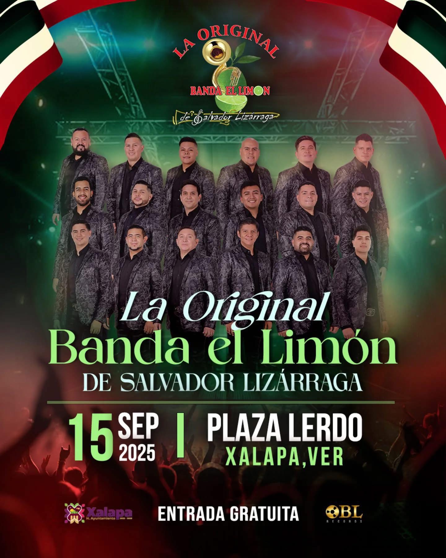 La Original Banda El Limón en el Grito de Independencia 2025 en Xalapa