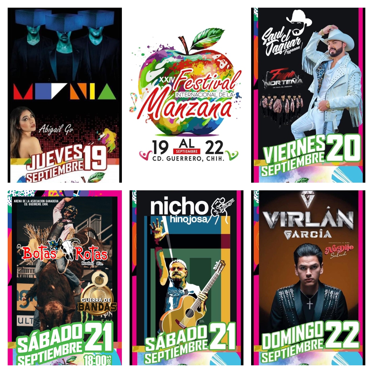 Cartelera, Festival de la Manzana Guerrero 2024