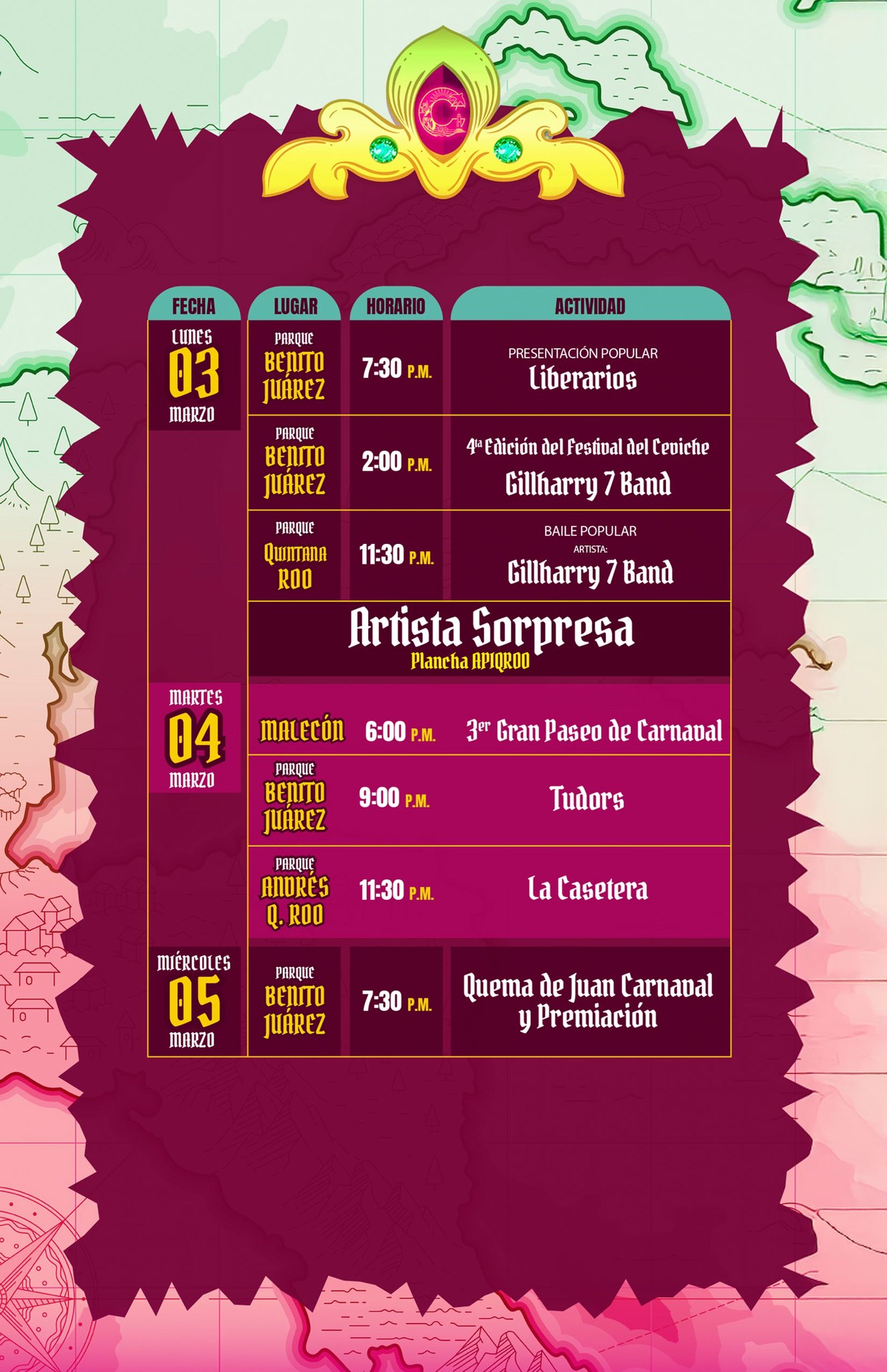 Programa Carnaval Cozumel 2025