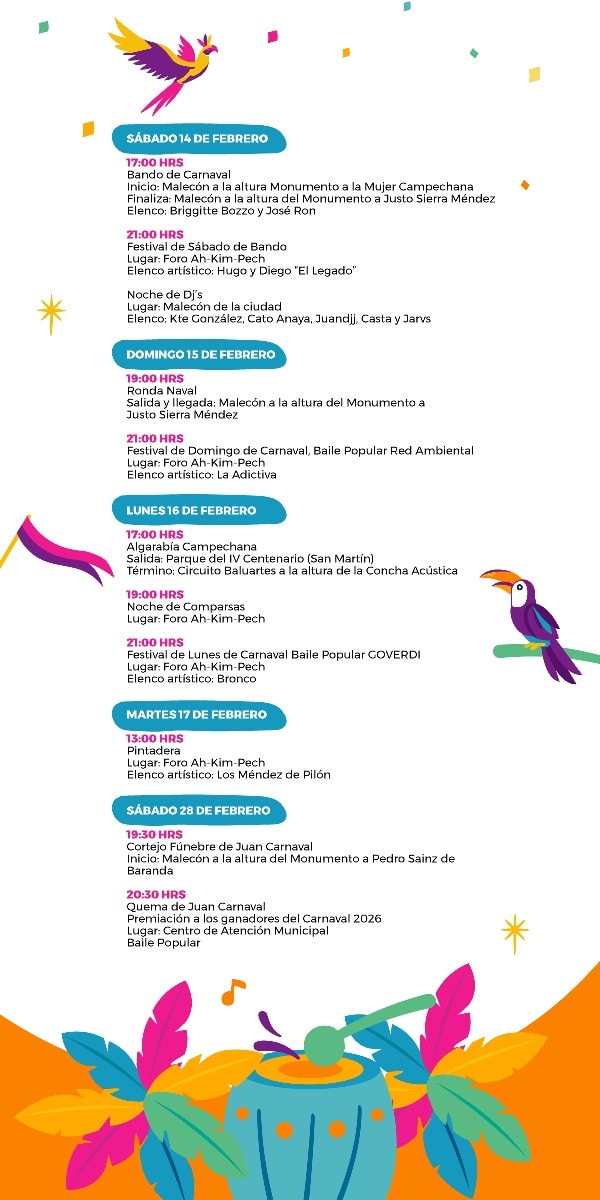 Programa Carnaval Campeche 2026