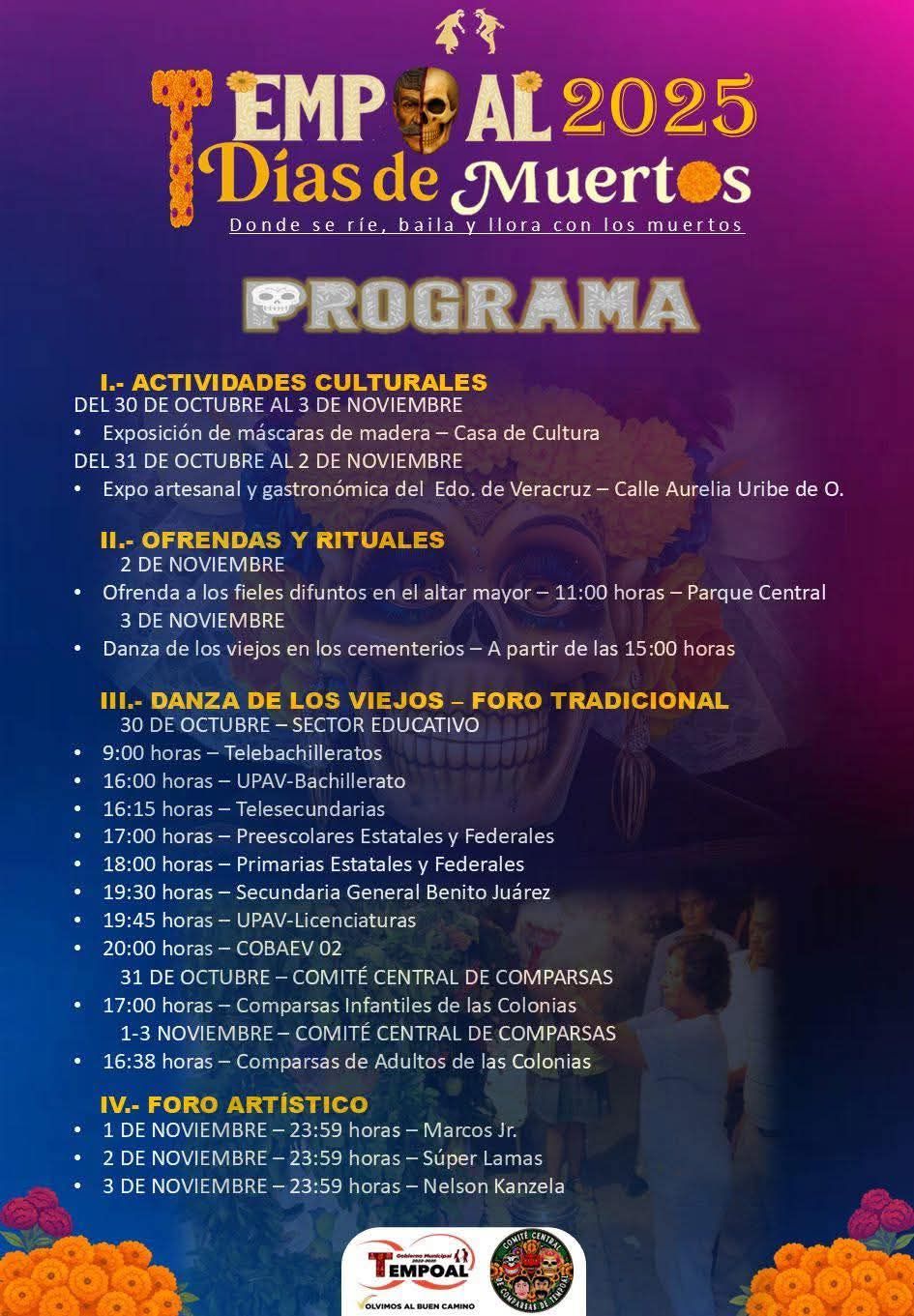Programa completo para Días de Muertos Tempoal 2025