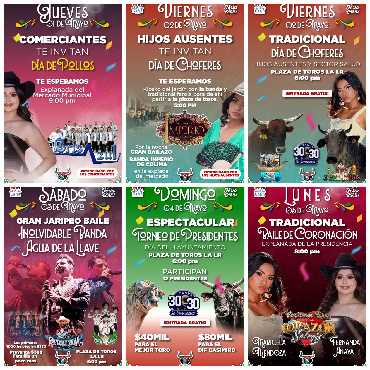 Principales eventos Feria de la Caña Casimiro Castillo 2025