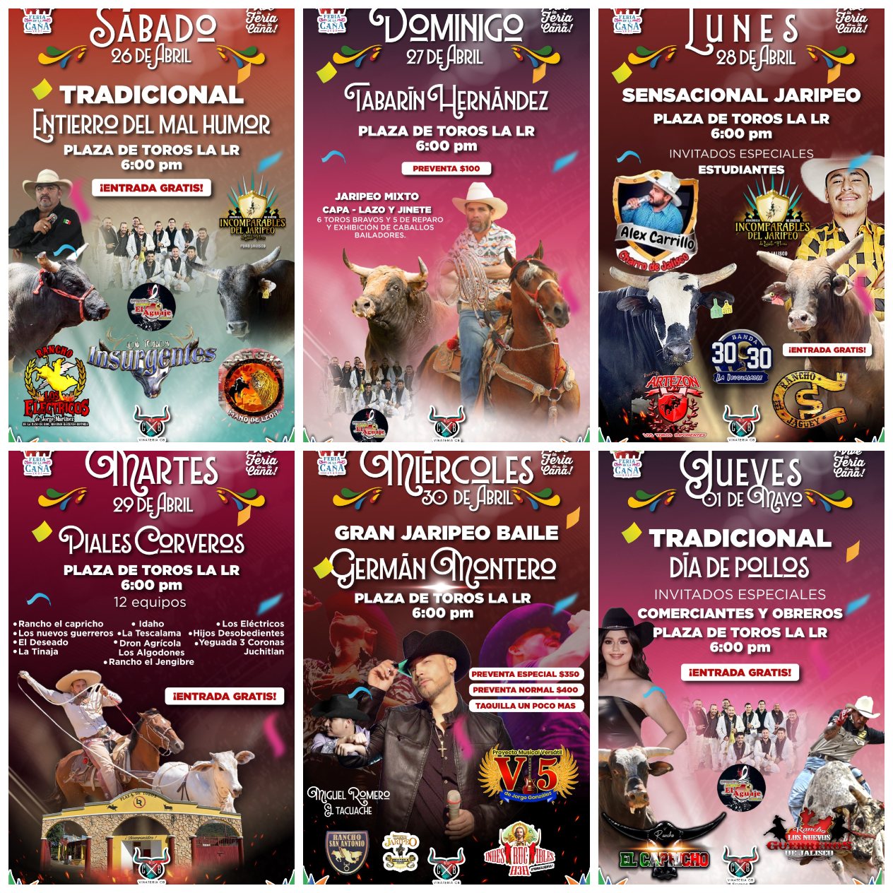 Principales eventos Feria de la Caña Casimiro Castillo 2025