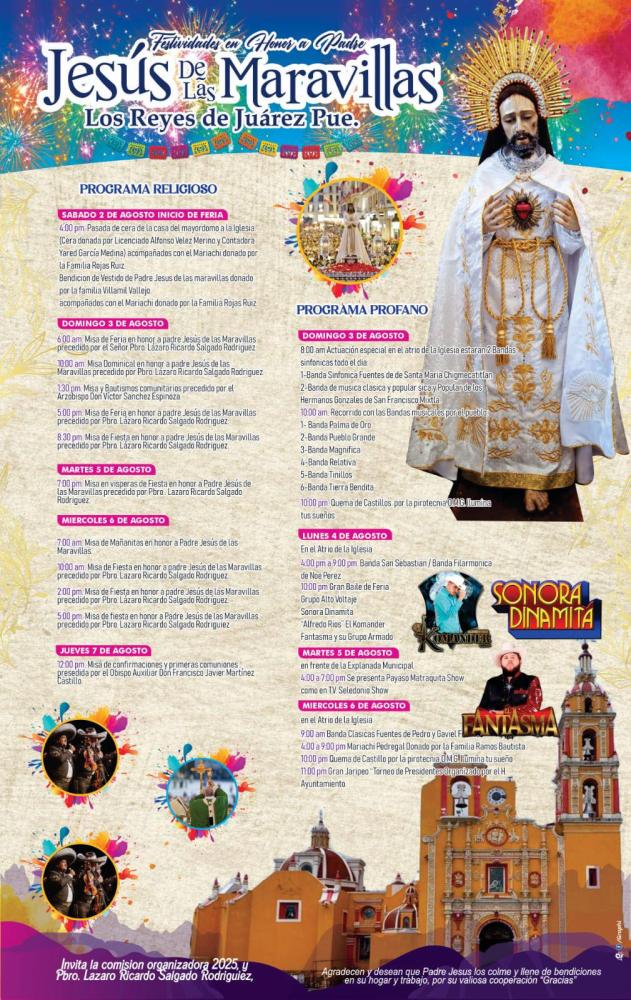Programa completo - Feria Los Reyes de Juárez 2025