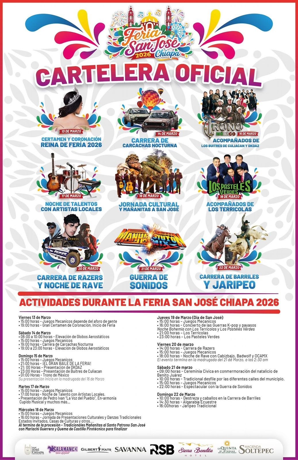 Programa Expo Feria San José Chiapa 2026