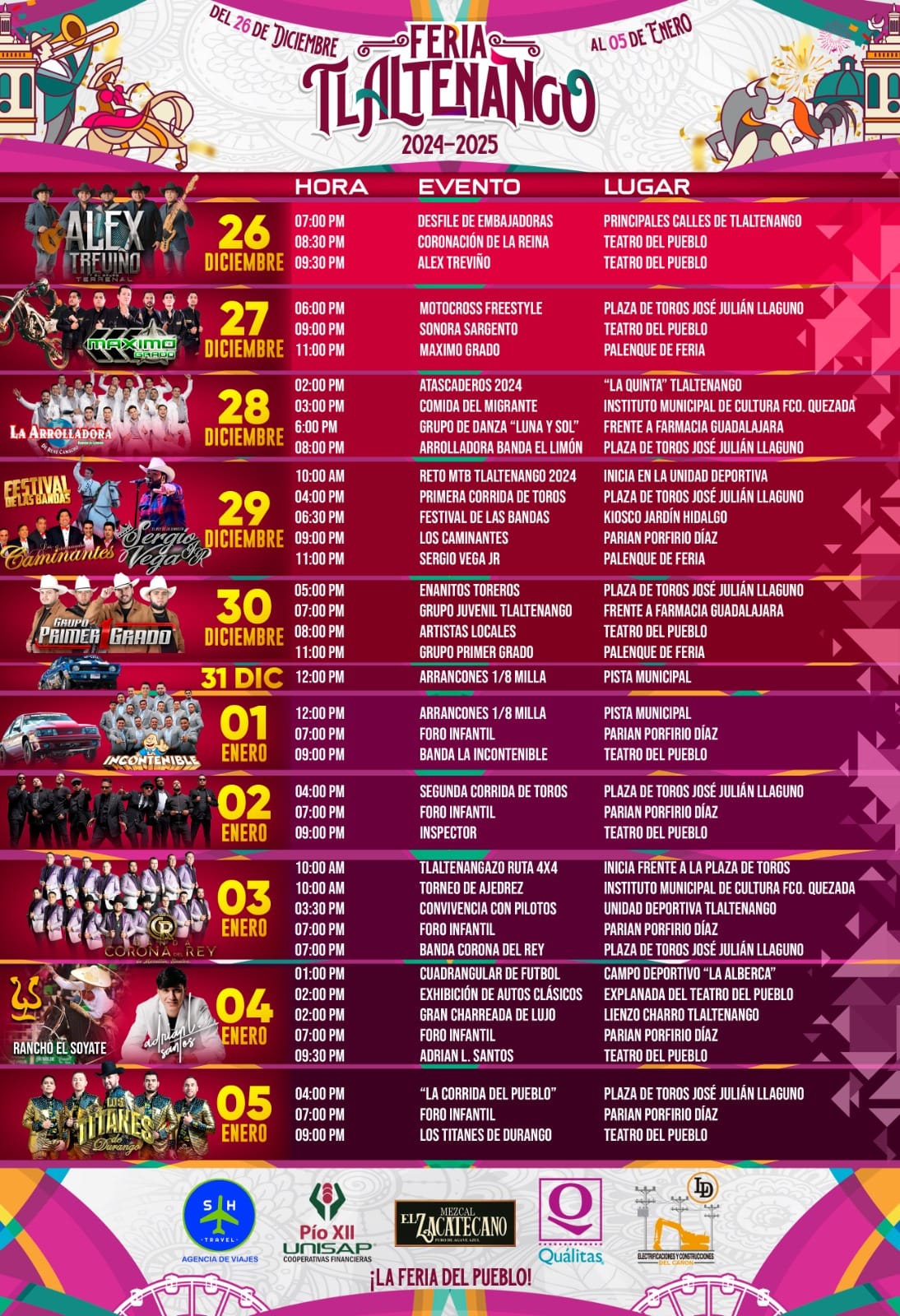 Programa Completo, Feria Tlaltenango 2024 - 2025