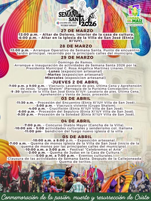 Programa Semana Santa Ciudad del Maíz 2026