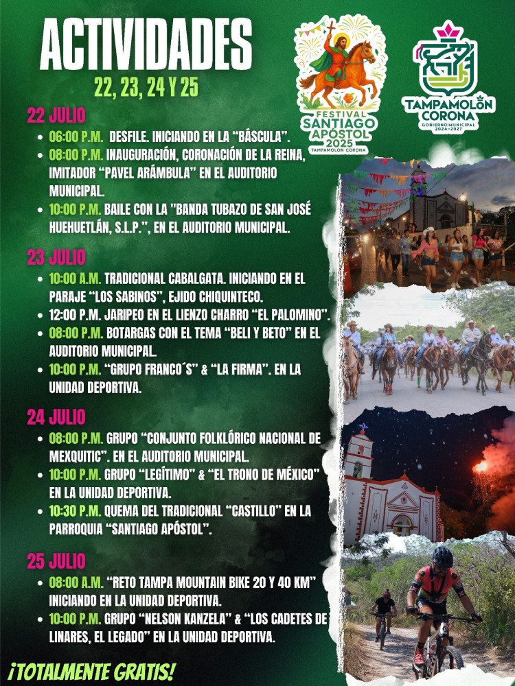 Festival Santiago Apóstol Tampamolón 2025