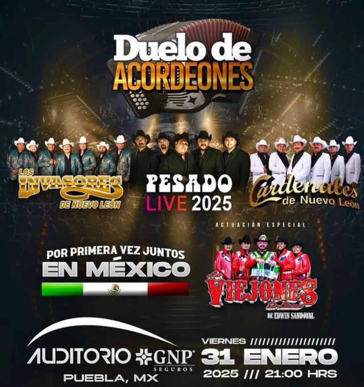Duelo de Acordeones 2025 en el Auditorio GNP de Puebla