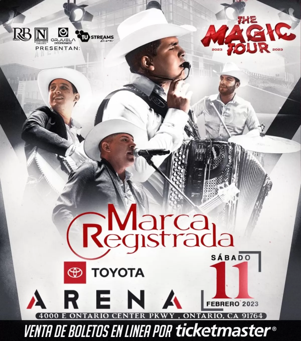 Marca Registrada en Toyota Arena, Ontario, CA, Febrero 2023